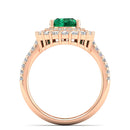 14K Rose Gold - Emerald