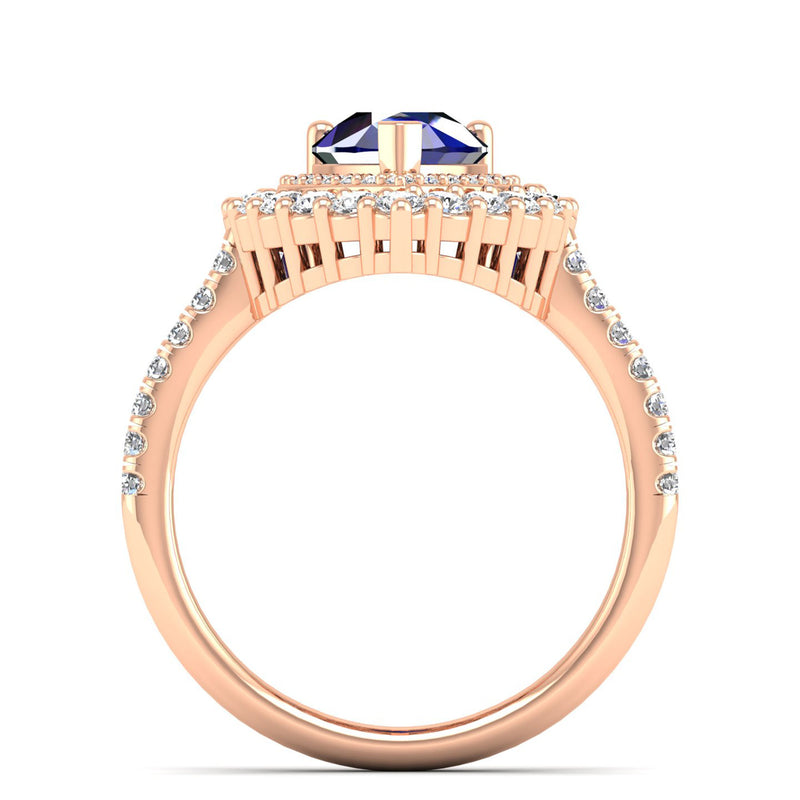 14K Rose Gold - Sapphire