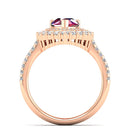 14K Rose Gold - Ruby