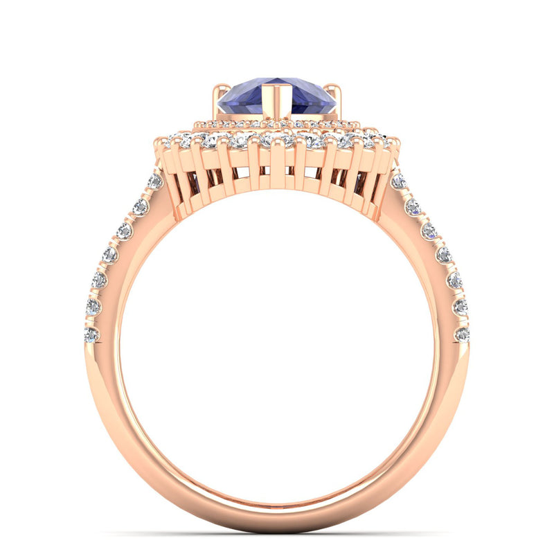14K Rose Gold - Tanzanite