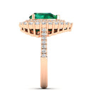14K Rose Gold - Emerald