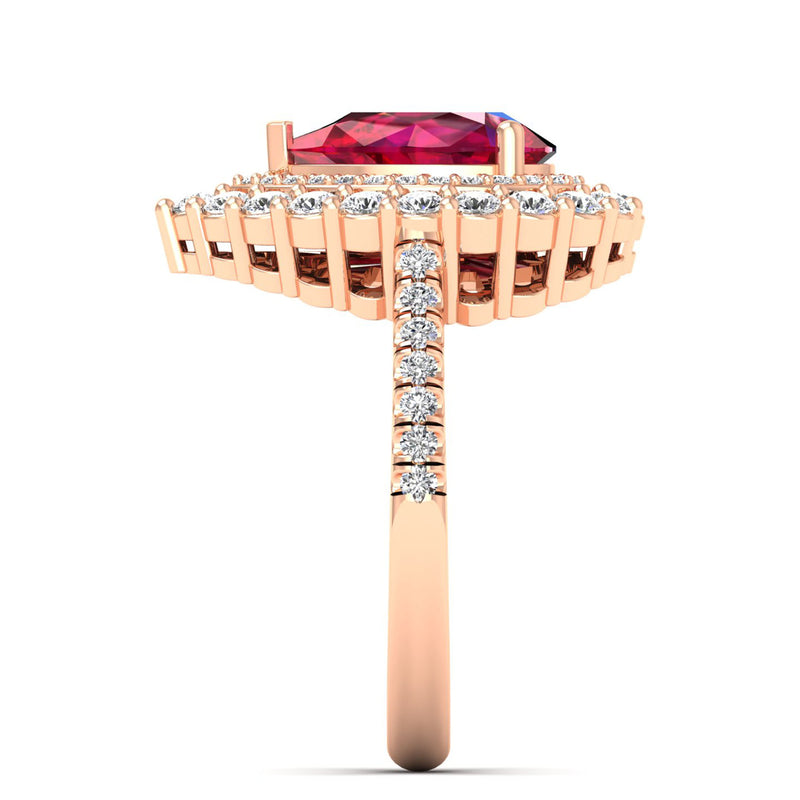 14K Rose Gold - Ruby