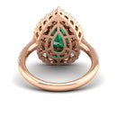 14K Rose Gold - Emerald