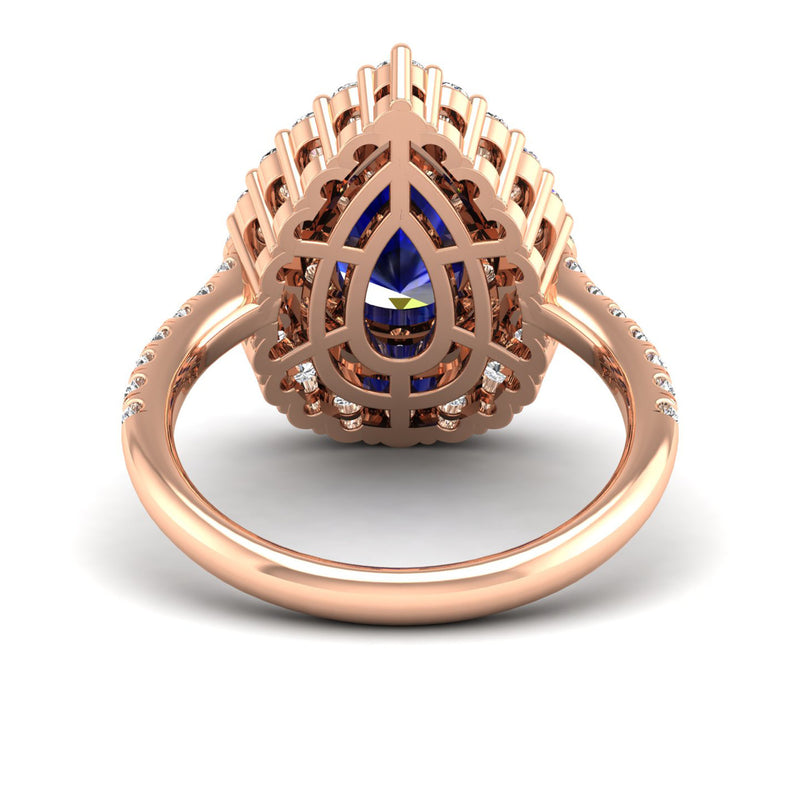 14K Rose Gold - Sapphire