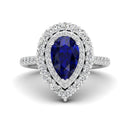 14K White Gold - Sapphire