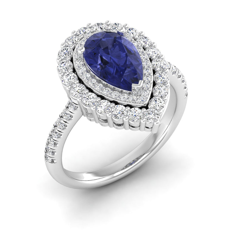 14K White Gold - Tanzanite