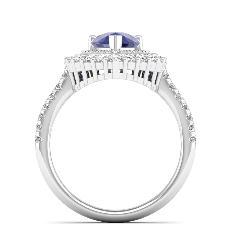 14K White Gold - Tanzanite