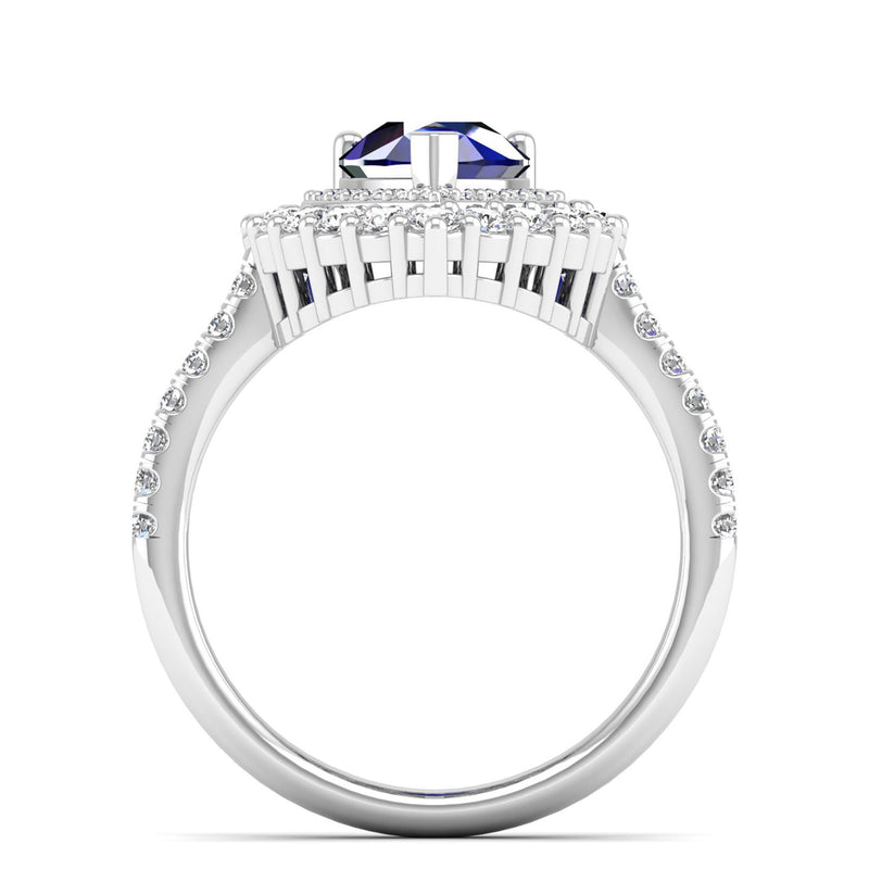 14K White Gold - Sapphire