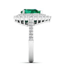 14K White Gold - Emerald