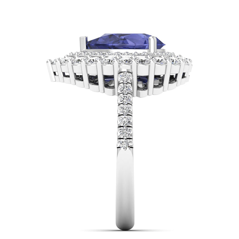 14K White Gold - Tanzanite