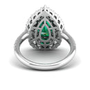 14K White Gold - Emerald