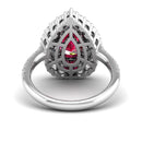 14K White Gold - Ruby
