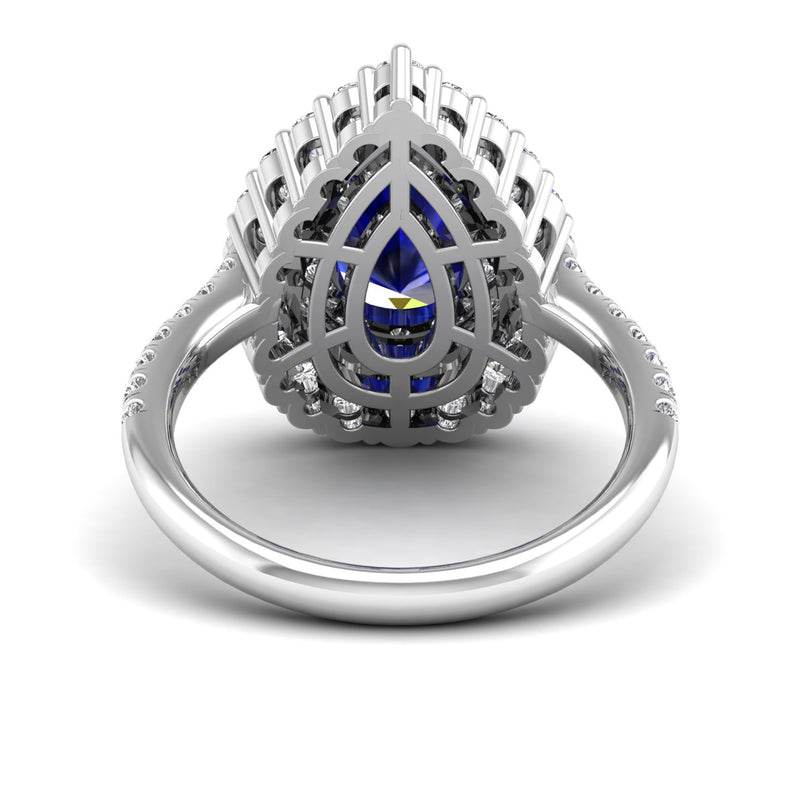 14K White Gold - Sapphire