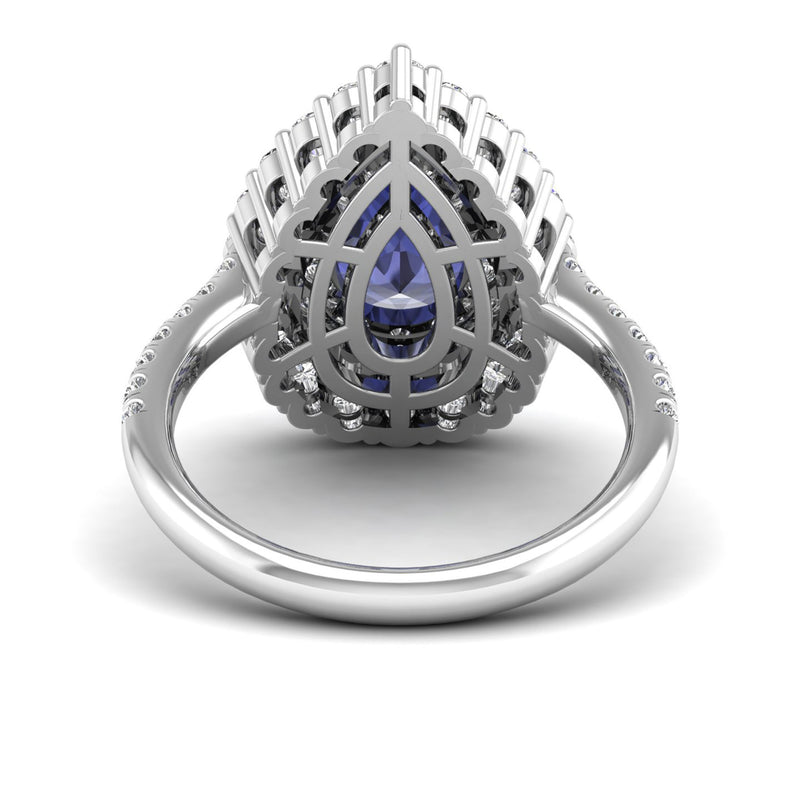 14K White Gold - Tanzanite
