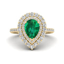 14K Yellow Gold - Emerald