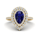 14K Yellow Gold - Sapphire
