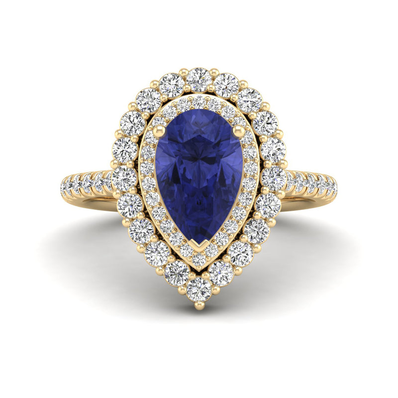 14K Yellow Gold - Tanzanite