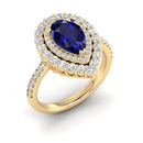 14K Yellow Gold - Sapphire