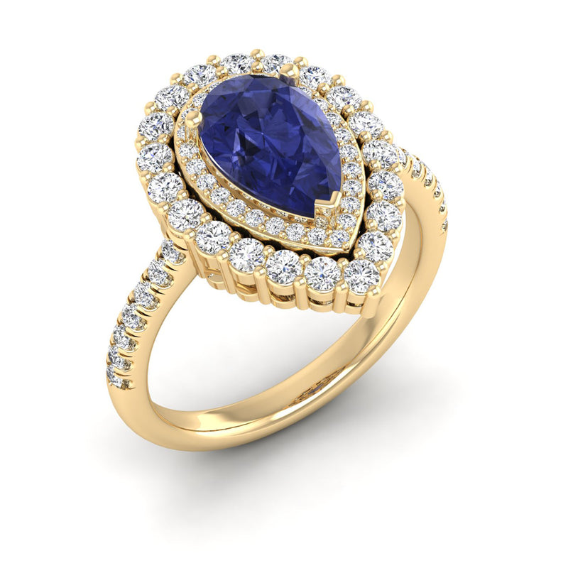 14K Yellow Gold - Tanzanite