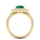 14K Yellow Gold - Emerald