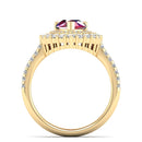 14K Yellow Gold - Ruby