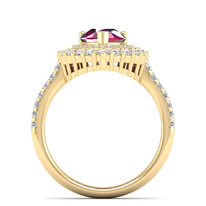 14K Yellow Gold - Ruby