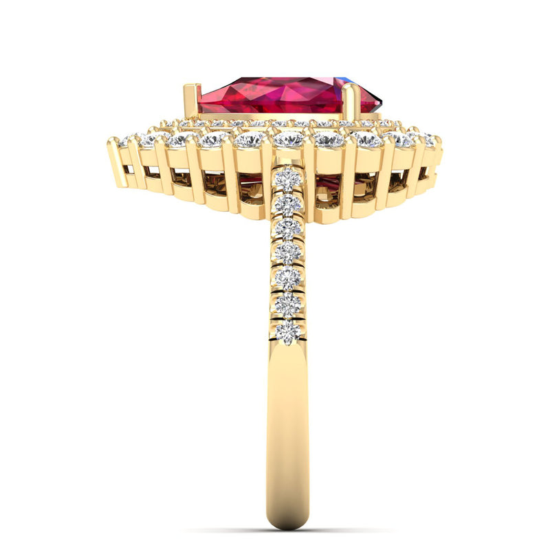14K Yellow Gold - Ruby