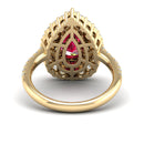 14K Yellow Gold - Ruby