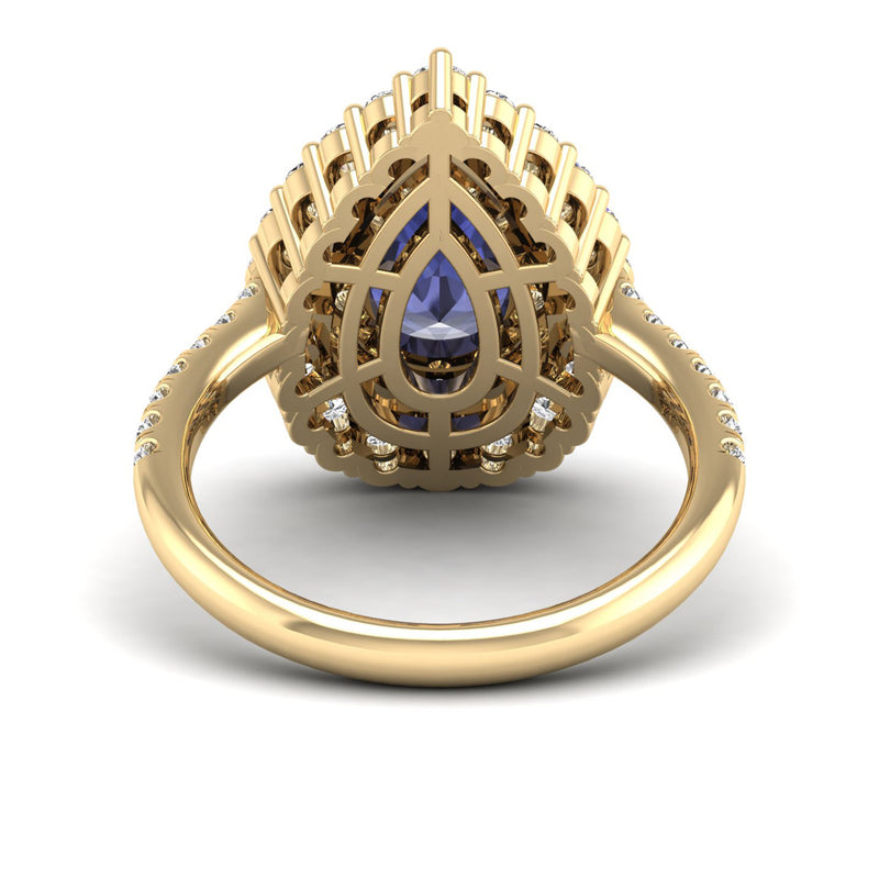 14K Yellow Gold - Tanzanite