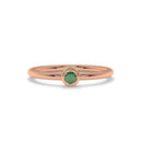 14K Rose Gold - Emerald