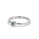 14K White Gold - Emerald