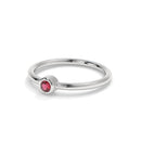 14K White Gold - Ruby