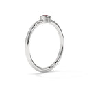 14K White Gold - Ruby