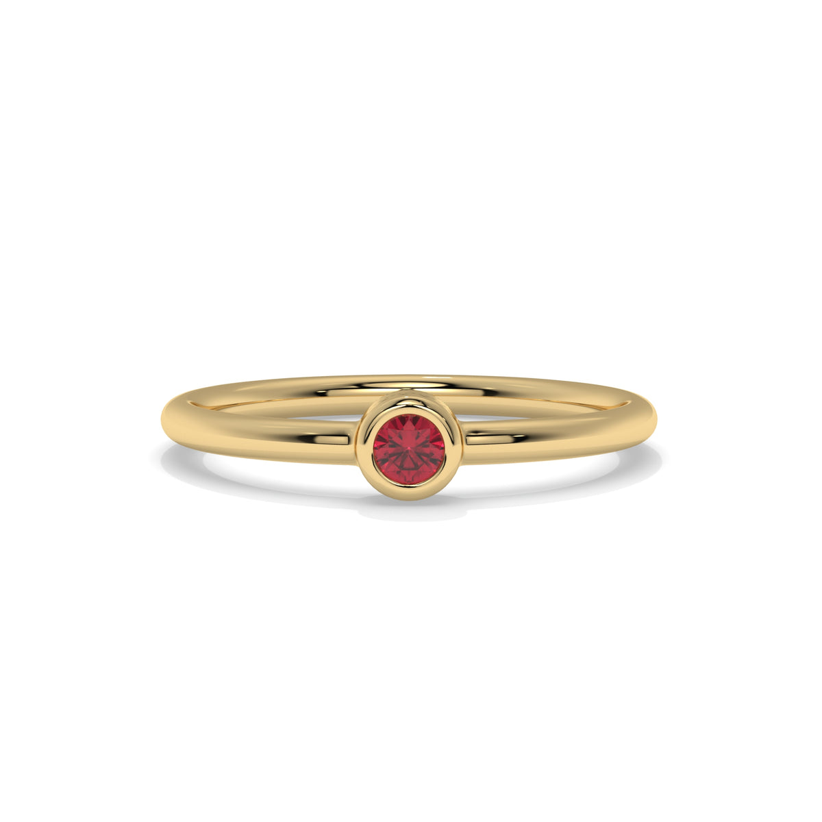 Stackable Bezel Ruby Ring – Milano