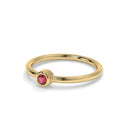 14K Yellow Gold - Ruby