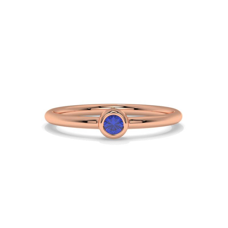 14K Rose Gold - Sapphire