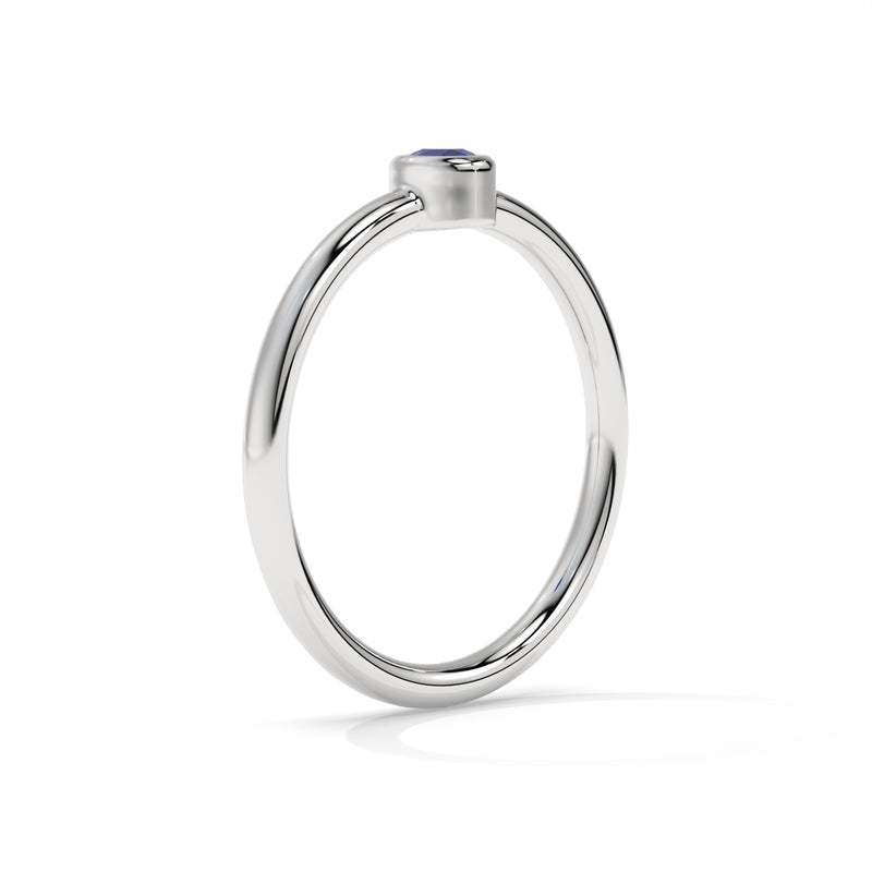 14K White Gold - Sapphire