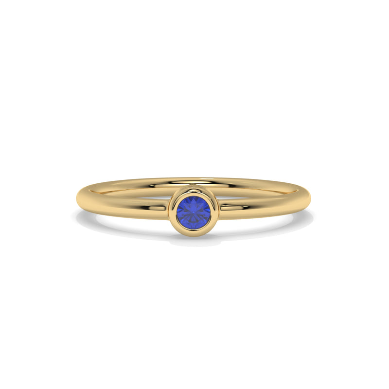 14K Yellow Gold - Sapphire
