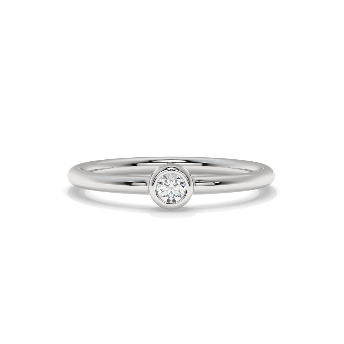 Stackable Bezel Diamond Ring – Milano