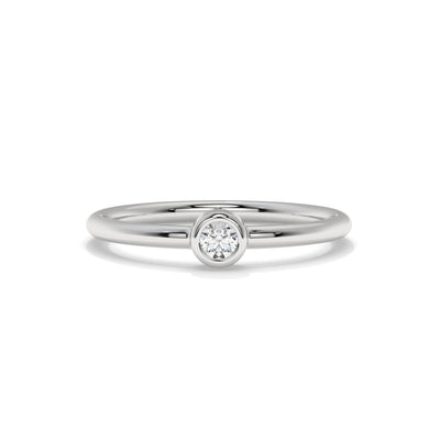 Stackable Bezel Diamond Ring