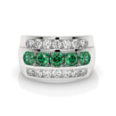 14K White Gold - Emerald