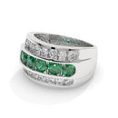 14K White Gold - Emerald