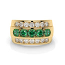 14K Yellow Gold - Emerald