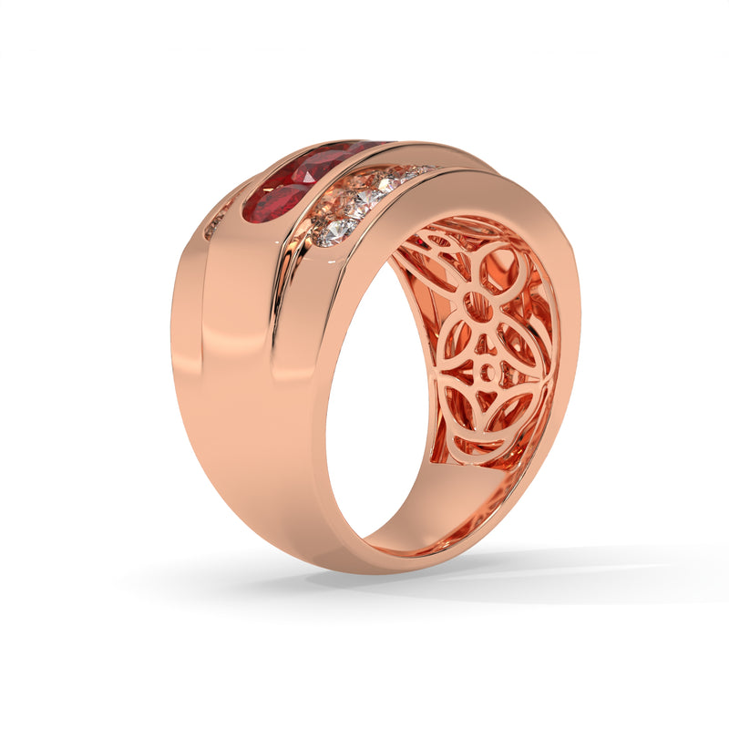 14K Rose Gold - Ruby