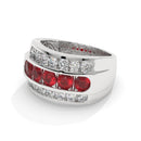 14K White Gold - Ruby