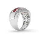 14K White Gold - Ruby