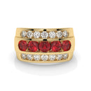 14K Yellow Gold - Ruby