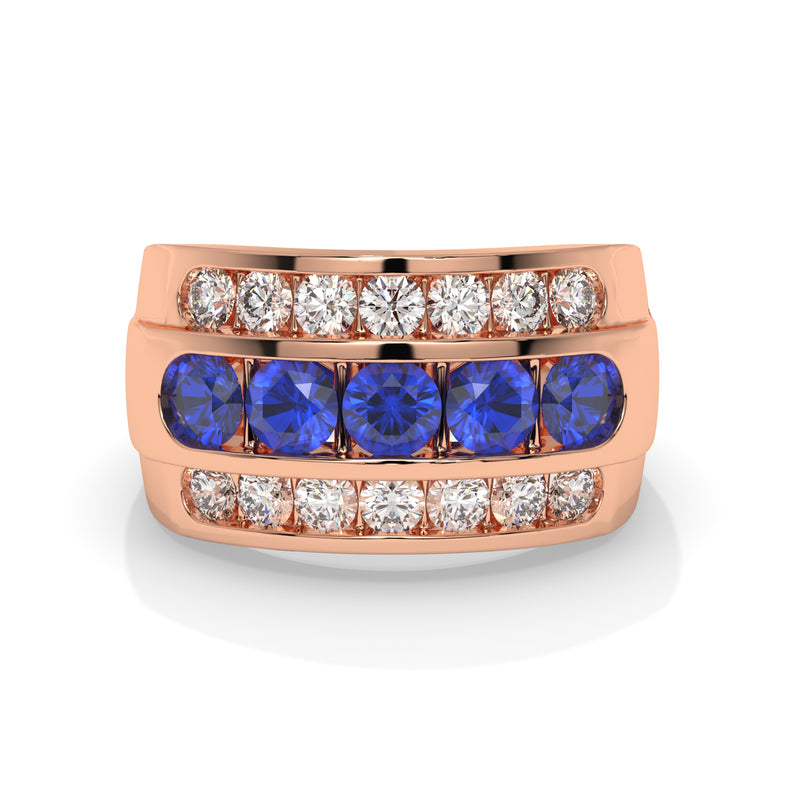 14K Rose Gold - Sapphire