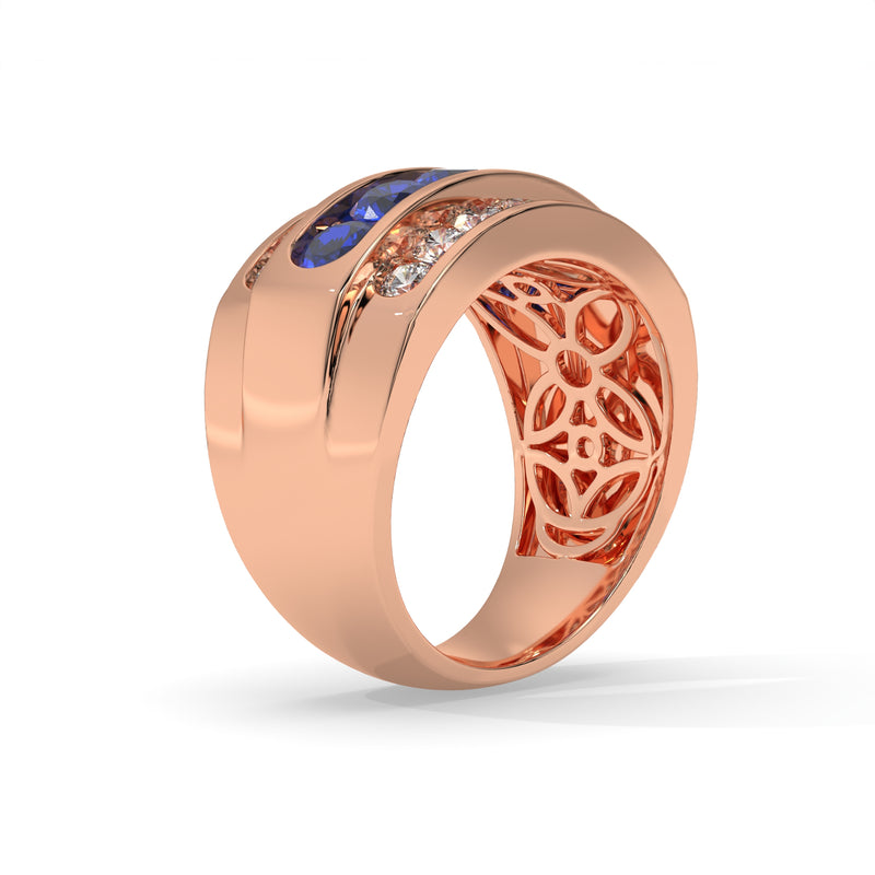 14K Rose Gold - Sapphire