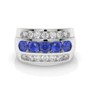 14K White Gold - Sapphire